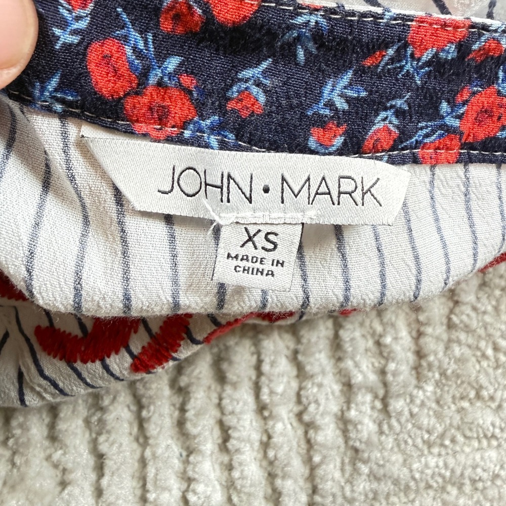 John Mark Tunic Top Women XS Tiered Boho Artsy Chic Peplum Whimsical Cottagrcore - Picture 7 of 10